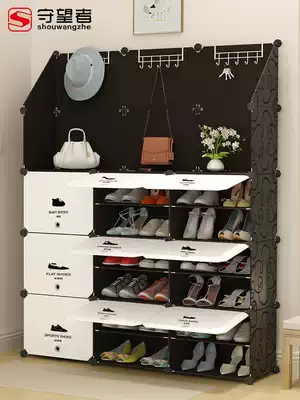 Simple shoe rack Multi-layer household storage shoe cabinet assembly dormitory door dust-proof space-saving economical storage shelf