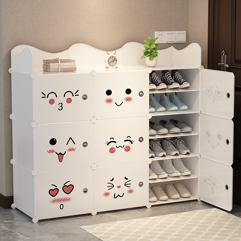 Shoes cabinet Easy doorway Home Economy Type of room good-looking storage Bedroom nets Red large capacity Dormitory Dust-proof Multi-layers