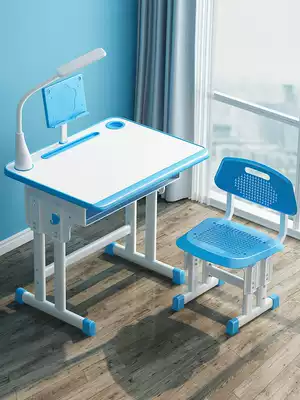 Children's desk and chair set learning table Household desk and chair can be lifted and lowered simple children's primary school students desk and chair