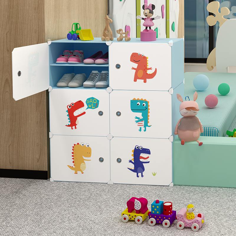 Shoe rack Easy doorway Indoor simple to see the new 2021 Popcorn Small Children Kindergarten Playground Shoes Cabinet