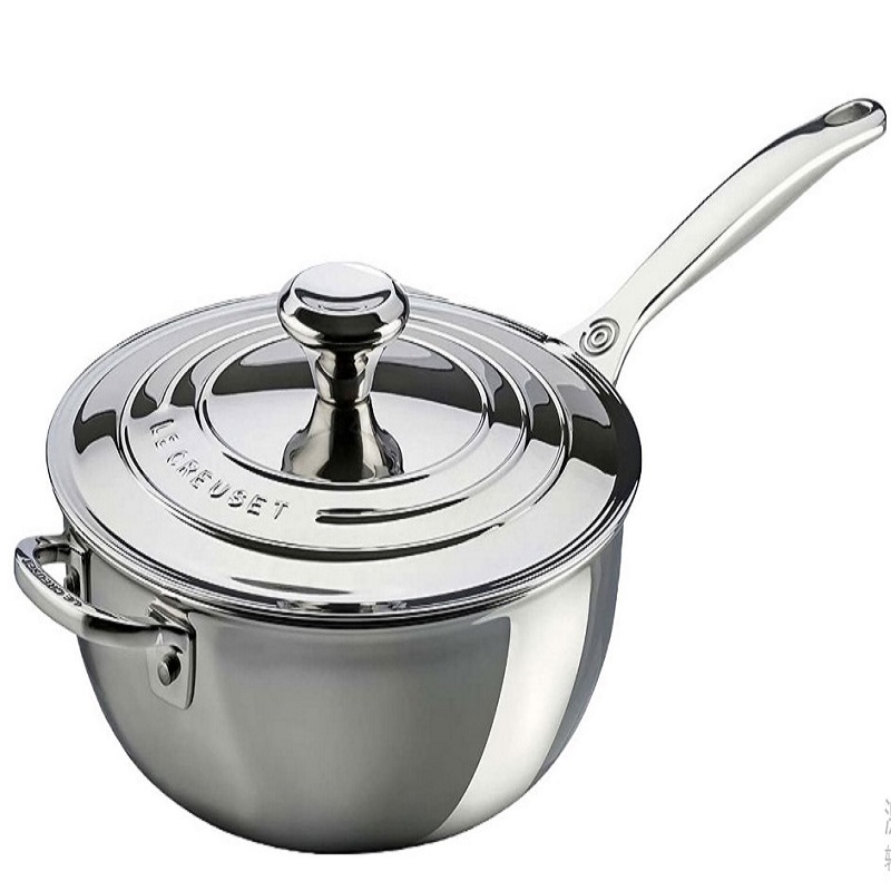 French Le Creuset cool color imported stainless steel long handle flat bottom without dipping frying pan gas stove Oven Spot