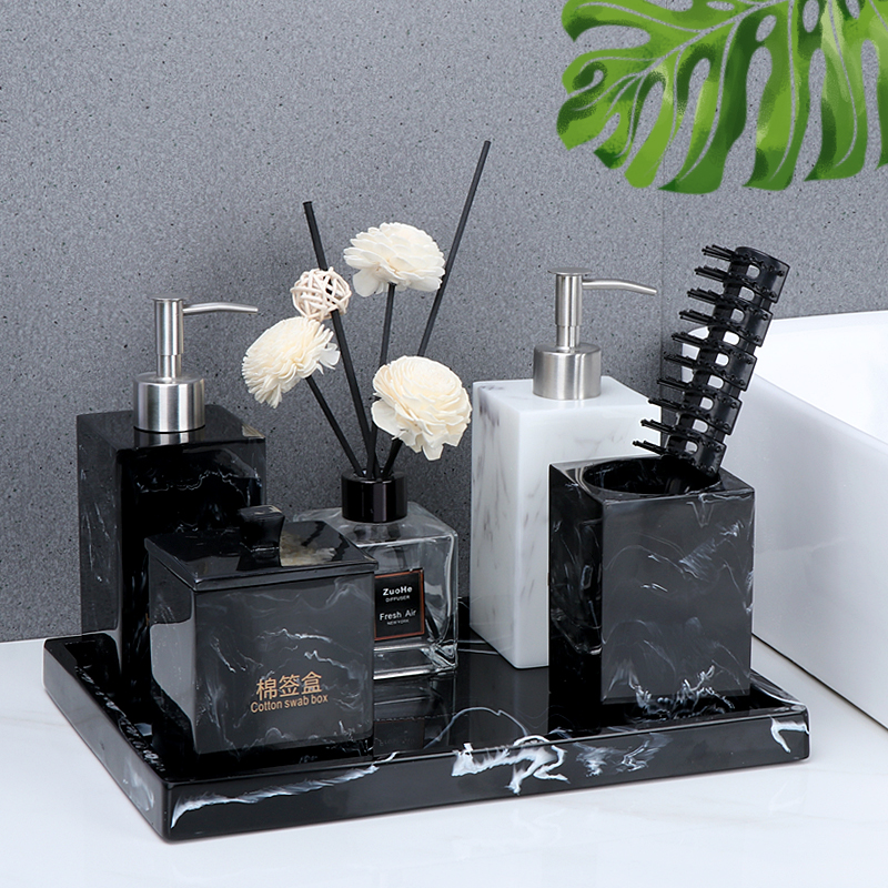 Model room bathroom supplies set light luxury bathroom hand sanitizer bottle shampoo bottled wash station kit