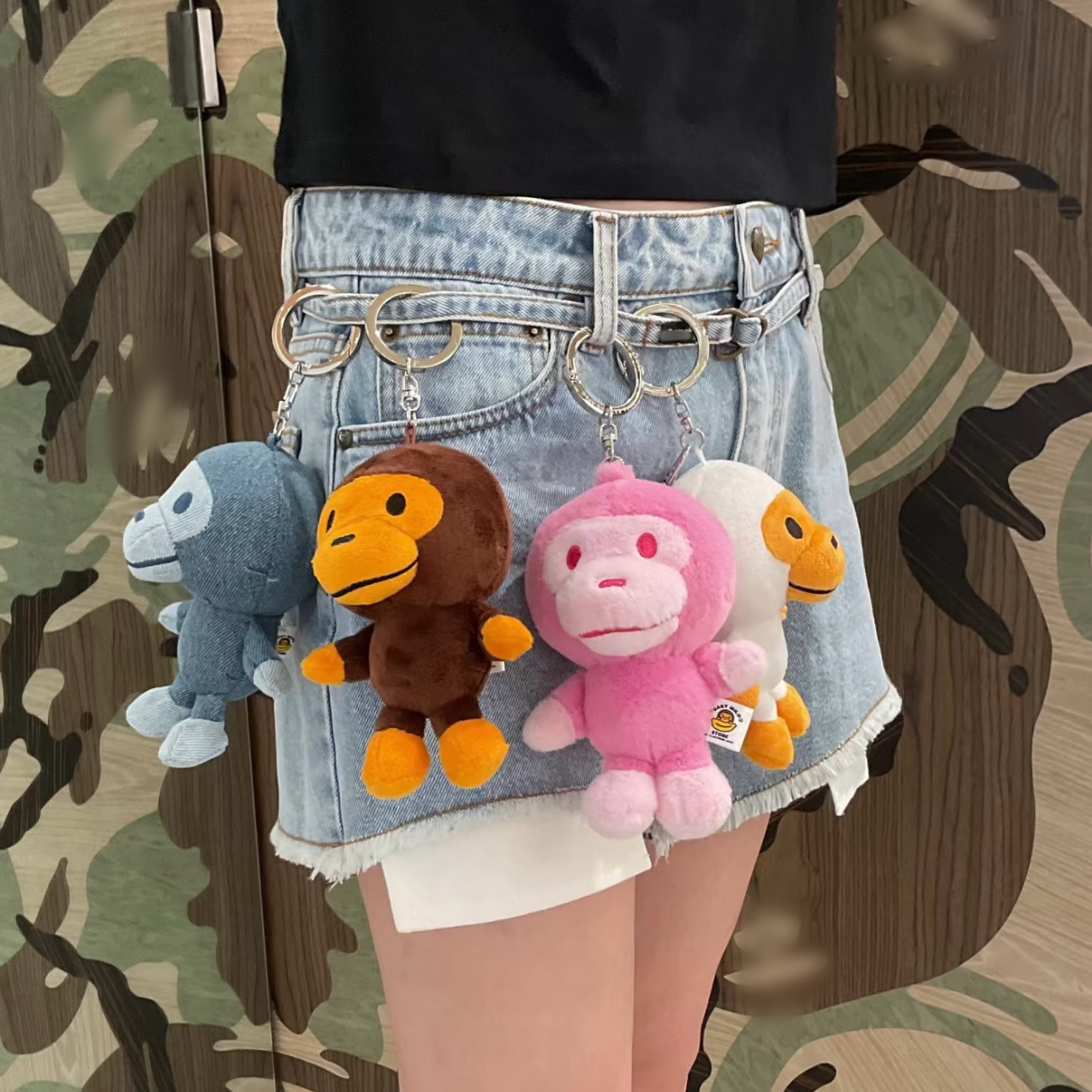 Bape baby milo 25 spring plush monkey keychain – a must-have for