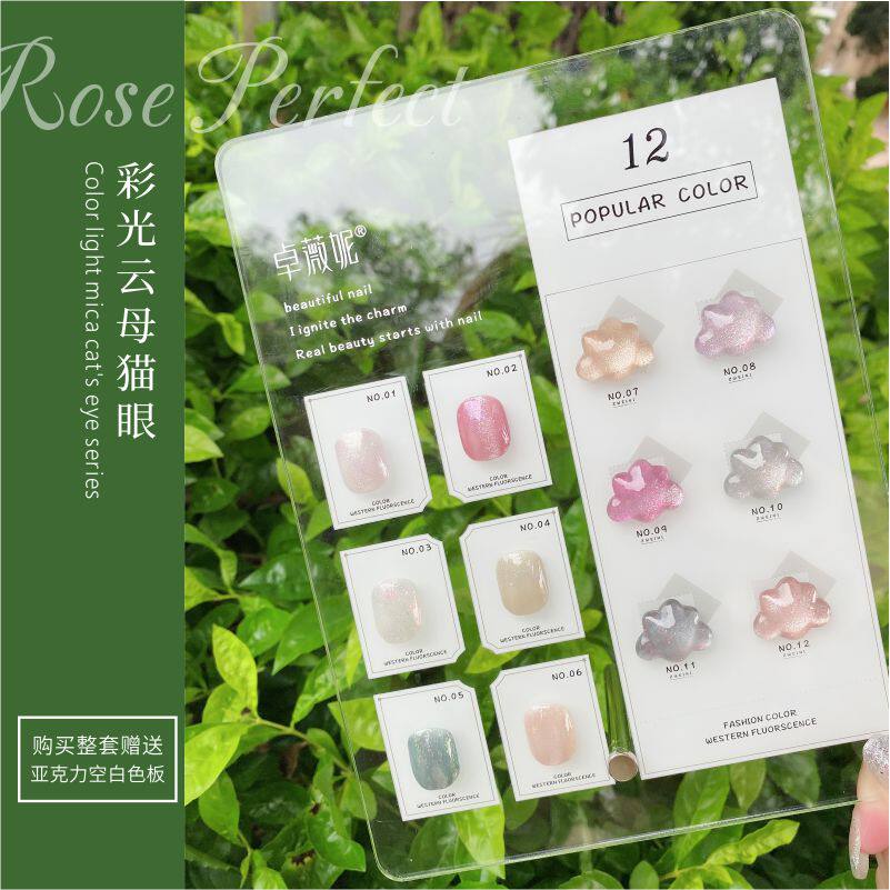 Zhuo Weini Manicure New Illuminating Mica Cat Eyes Japanese Style Korean Style Internet Celebrities The Same Style Recommended Cat Eye Gel