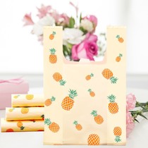 Net red plastic bag pineapple pineapple cute takeaway vest handbag boutique jewelry gift bag customization