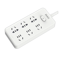 Qixin PCP-WZ618 extension cord socket 6-position 30-hole master control full length 1 8 meters safety door protection plug-in board