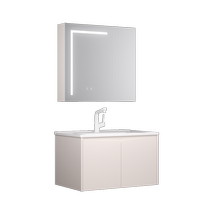 Realte Y0023 smart defogger mirror cabinet touch switch mirror ceramic integrated basin self-cleaning glazed bathroom cabinet