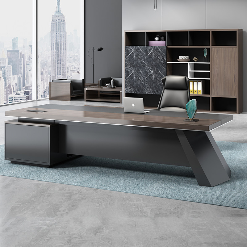 Boss Desk Brief Modern Table And Chairs Portfolio New Chinese Big Bandae Single President Desk Manager Office Furniture