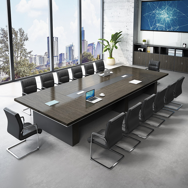 Large conference table long table negotiation table and chair combination simple modern rectangular reception room training table and chair