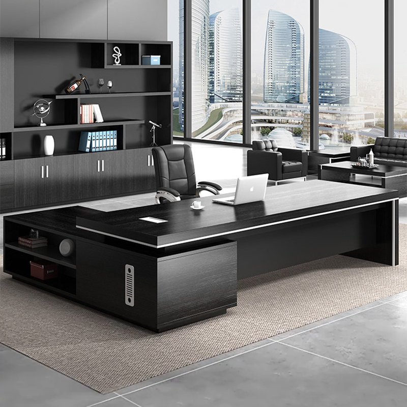 Boss Table Background Simply Modern Atmosphere President Table Director Table Furniture Single Manager Table and Chair