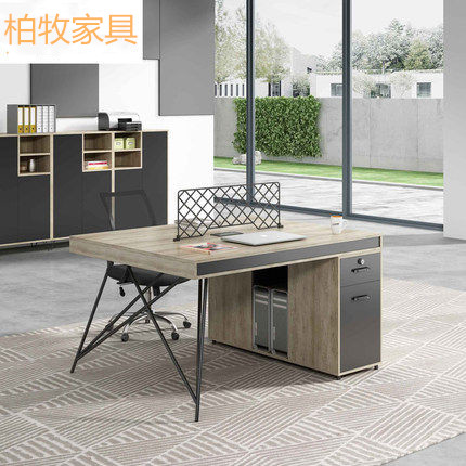 Desk 2 4 6 people with staff desk chair combined industrial wind computer desk minimalist modern office furniture