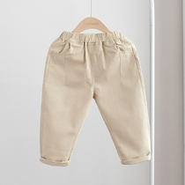 Boys pants spring autumn 2021 spring new baby casual pants 3-4-5 years old children cotton thin trousers