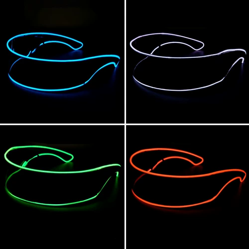 Cyberpunk Jumpy Glasses Future Technology Science Fantasy Light Glory Nightclub JK Photo Ins Tide Женский светодиод мужчина