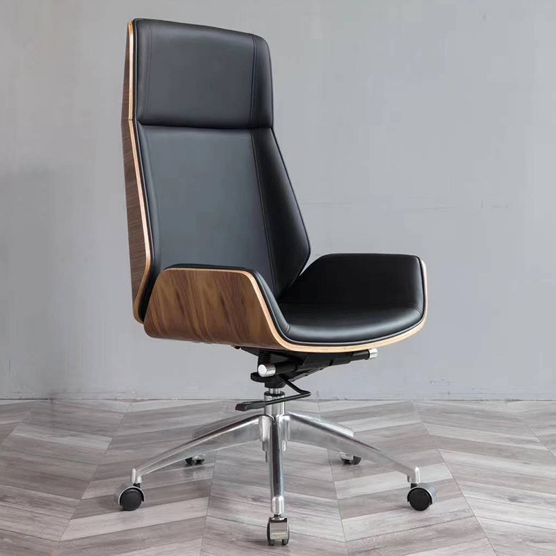 Office chair home can be comfortable sitting in chair comfortable anchor conference leather leather boss chair solid wood high back