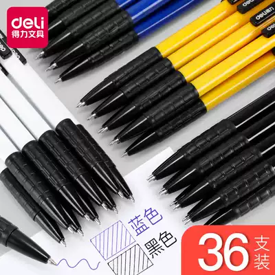 Del ball point pen black red and blue Press Ball Pen 0 7mm wholesale student office stationery press type bullet head pen student press type New