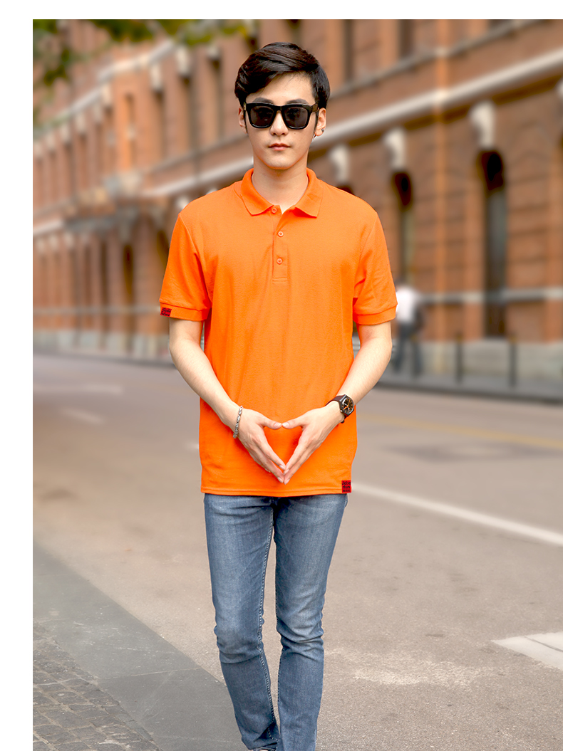 Jane bailun 2019 hè mới ve áo cotton ngắn tay áo thun nam size lớn trẻ trung đơn giản màu sắc POLO áo thủy triều áo thun nam có cổ