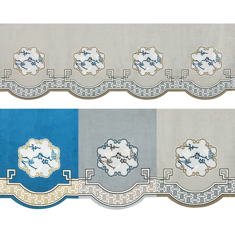 Custom curtains and window curtains self-adhesive Velcro curtain head living room balcony bedroom bay window sunshade curtain fabric auxiliary