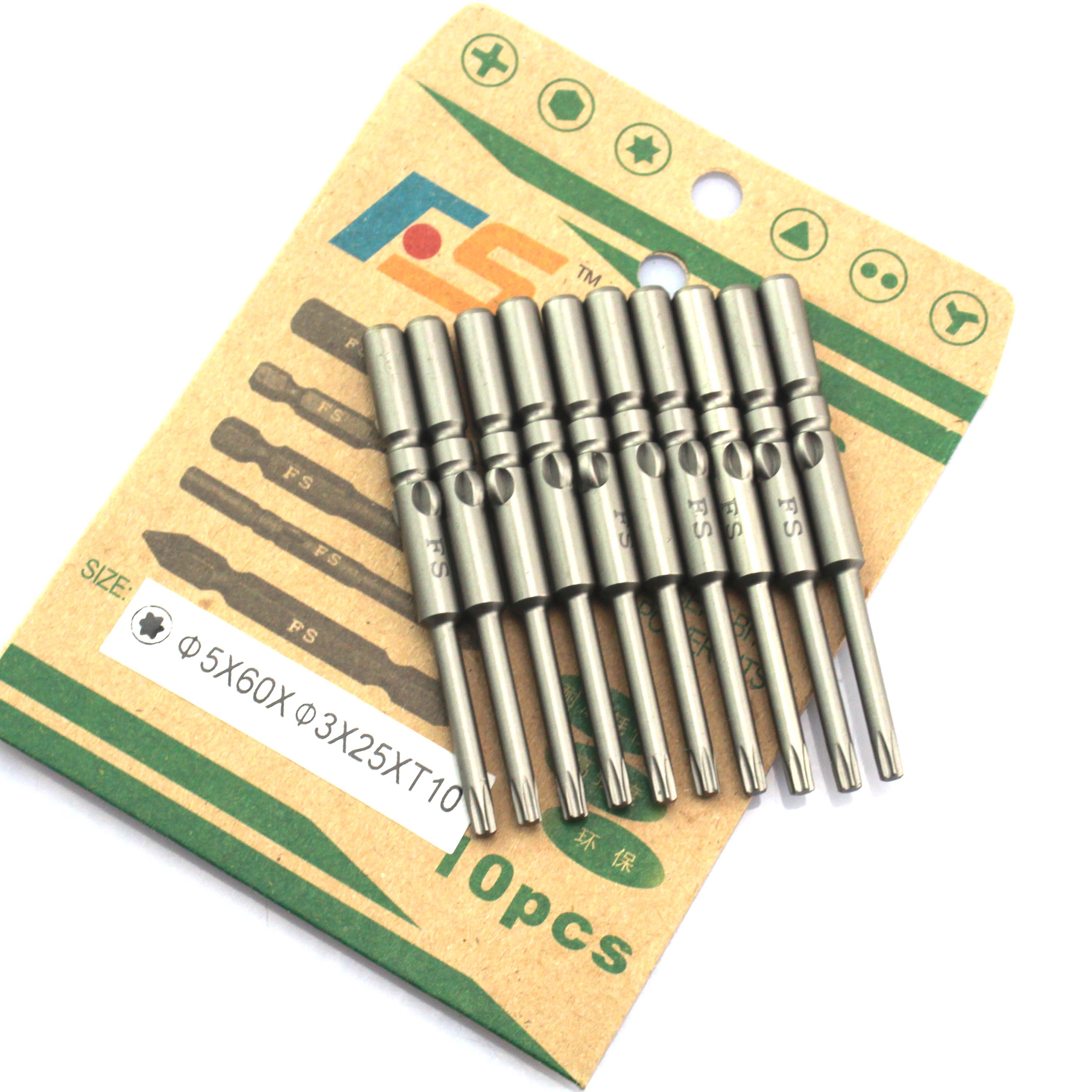 Taiwan FS batch head hollow plum electric screwdriver head Φ5*60mm-100mm electric screwdriver head one pack price