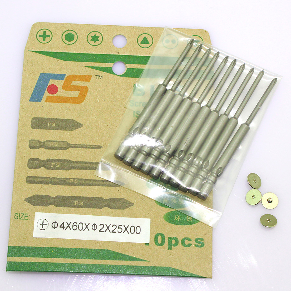 Taiwan FS Φ4*60mm Phillips screwdriver head 1# 2# 800 electric screwdriver head high hardness wear-resistant one pack price