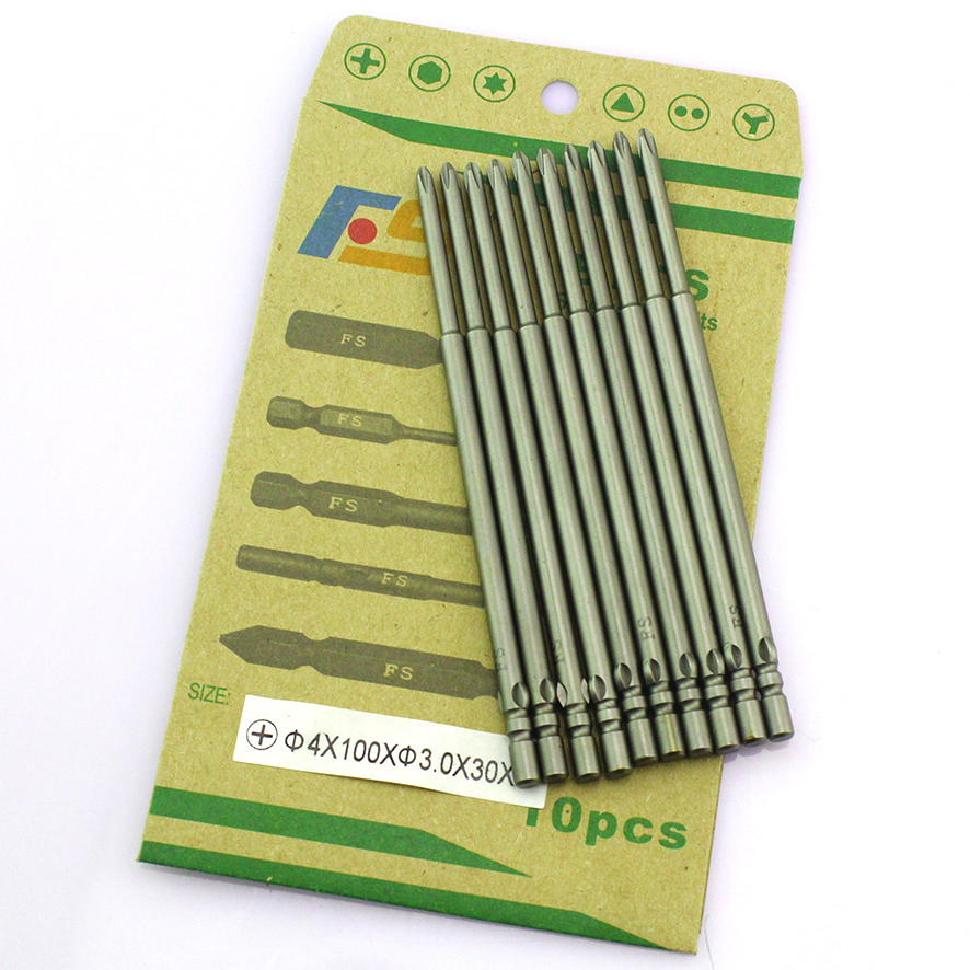 Taiwan FS batch head Φ4mm cross electric screwdriver head (100-200mm) electric screwdriver head a pack price