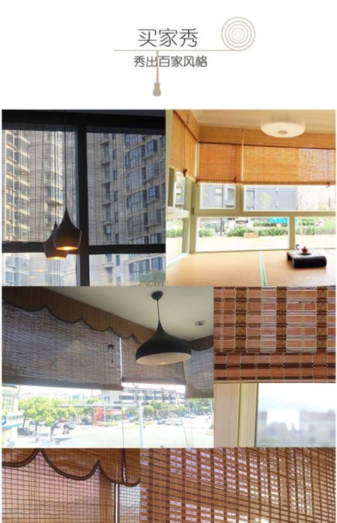 Rèm cửa tre tùy chỉnh rèm cửa Trung Quốc retro Zen nâng nắng chống nắng rèm cửa trang trí ban công nhà - Phụ kiện rèm cửa thanh treo rèm cửa bằng gỗ