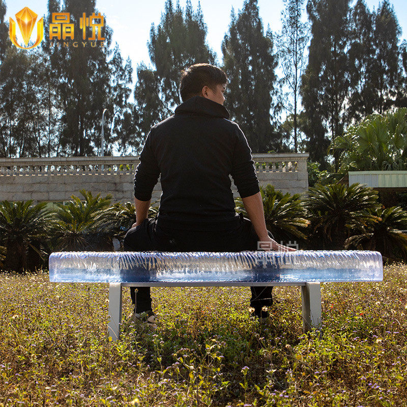 Villa Aisle Promenade Benches Benches Stool High Transparent Resin Pendulum Ornaments Hotel Shops Sale Hall Amusement Park Outdoor
