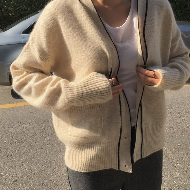 Осенний брендовый свитер, куртка, школьная форма, стиль Chanel, корейский стиль, оверсайз