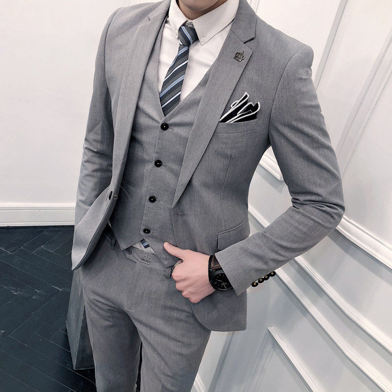 Small suit men's jacket Han version sashimi youth handsome gas wave Inn Wind suit Business casual men's suit blouses