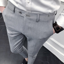 Nine-point casual pants men slim small feet formal dress sense of small trousers British style wild Korean version of the trend suit pants