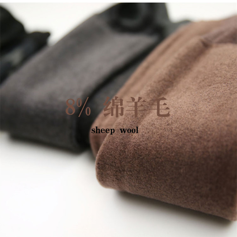 High-end imported cashmere pants 3800D light warm matte cotton leggings plus fleece thick women's feet stepping on winter