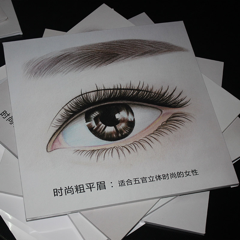 Han Style Semi Permanent Hanging Painting Sketch Sketching embroidered embroidered eye lip Propaganda Painting Microplastic Beauty Salon Photo Wall