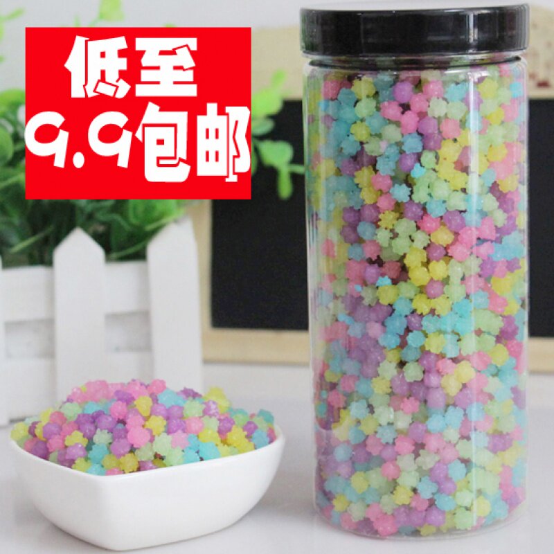  1 pot of colorful stars Sugar gold flat sugar canned 300 gr Korean-style Dried bottle of wishing sugar meteor