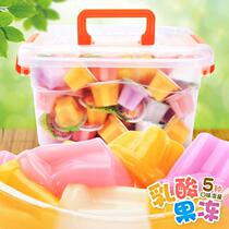 Lactic acid jelly mixed with 4kg whole box of mango flavored fruit children snacks bulk multi-flavor Net red nostalgic snacks
