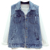 Casual denim phụ nữ vest 2019 mùa xuân mới và mùa thu Hàn Quốc phiên bản của tay đầu lỏng lẻo vest 10 tán vai áo khoác 