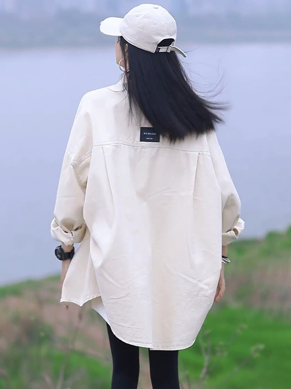 Casual Loose Denim Shirt for Women, New Spring and Autumn Versatile Top, Korean Style Fashionable Oversized Shirt Jacket