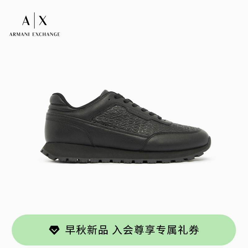 Armani Exchange/Armani's New Autumn Style Men's Patchwork Embossed Flat-Soled Sports Casual Shoes Official