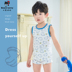 2020 Little Black Toy Toi Childrens Vest Boy Xuân / Hè Thin bông không tay nhỏ trung học cơ sở của New Kids Bottom. 