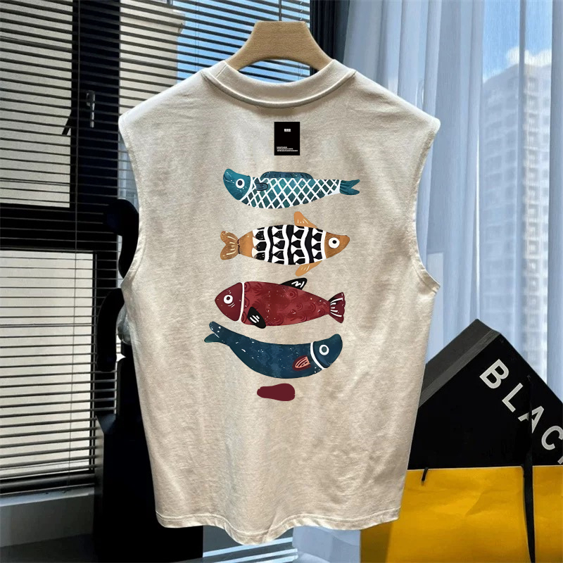 Outlet~ Brand Export Counter Clearance, Bargain Sports New Style Casual Vest, Sleeveless T-Shirt for Men and Women