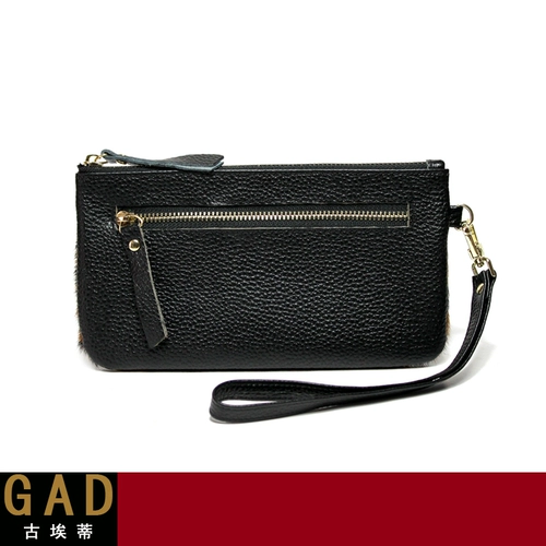 Маленькая сумка клатч, кожаная вместительная и большая сумка с петлей на руку, из натуральной кожи