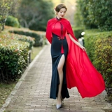 Длинное элитное ципао для тренировок, городской стиль, китайский стиль