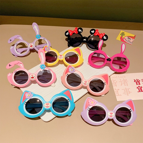 Детский мультяшный силиконовый кролик, ультрафиолетовые солнцезащитные очки, защита от ультрафиолета
