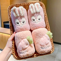 Розовая плюшевая rabbit_ розовые буквы редьки [2 пары]