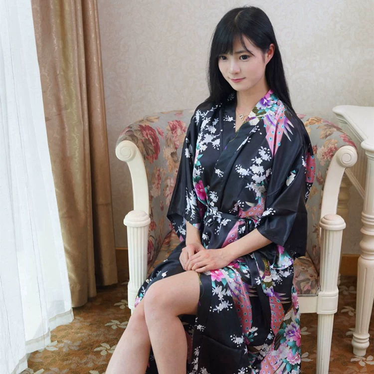 Summer pijama, silk sexy bathrobe