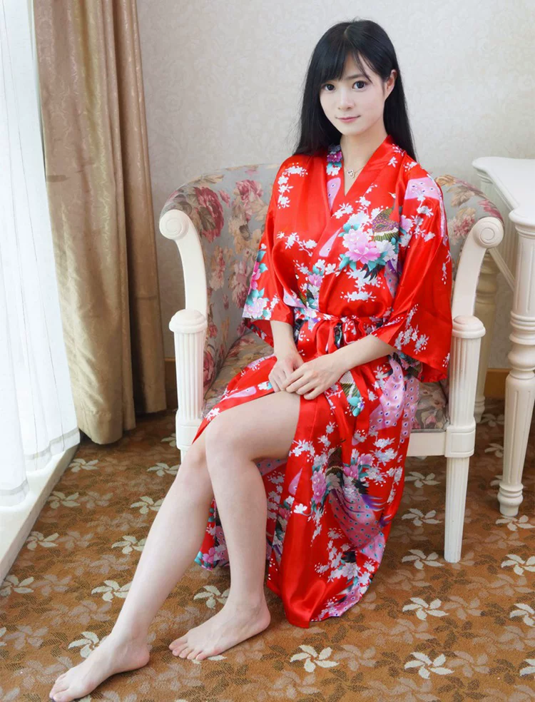 Summer pijama, silk sexy bathrobe