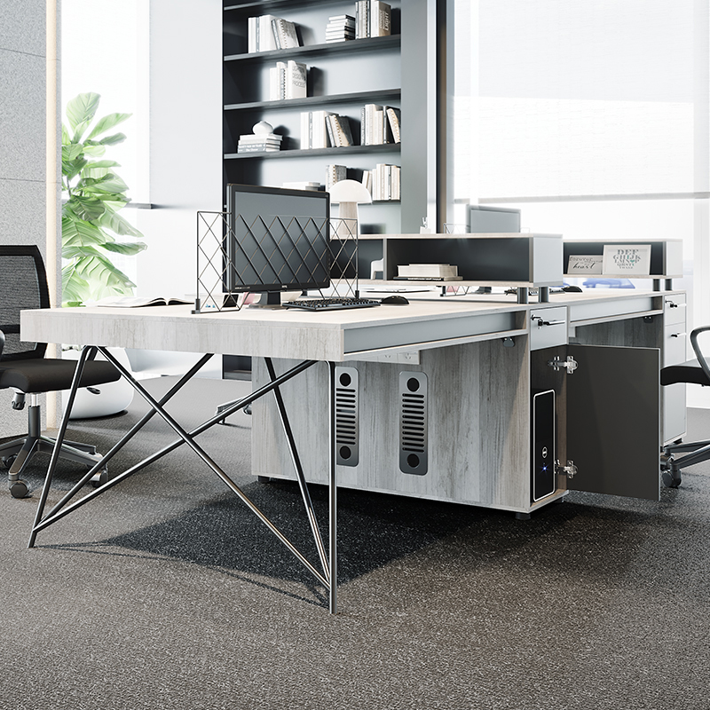 Staff desk designer 2 4 people Simple simple modern creative Finance room card position Teacher computer desk