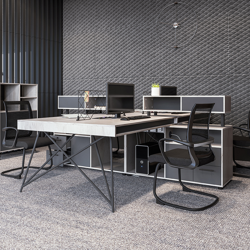 Employee Desk 2 4 People Position Office Teacher Accounting Finance Computer Duo Screens Table And Chairs Combination