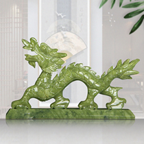 Natural Jade Green Dragon Home Living Room Dining Room Adornment Zodiac Jade Artifacts jade Jade Pendulum