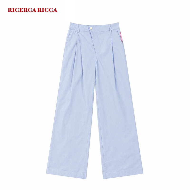【Riri】Ricerca Ricca Patchwork Pocket Casual Pants Versatile Pure Cotton Casual Trousers Long Pants Unisex