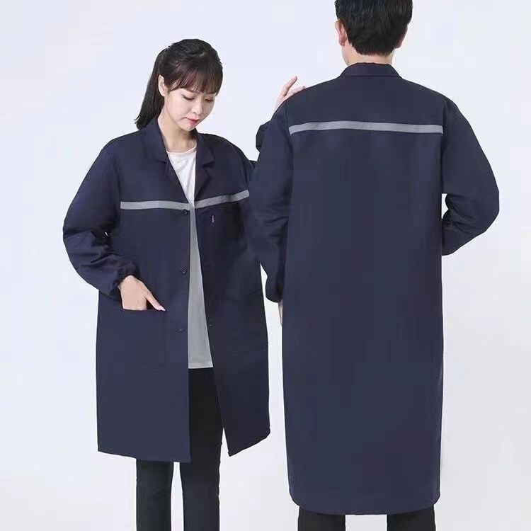 Long Thickened Work Coat, Wear-Resistant and Dirt-Resistant Coverall, Warehouse and Farming Protective Clothing, Men's Feed Protection Coat