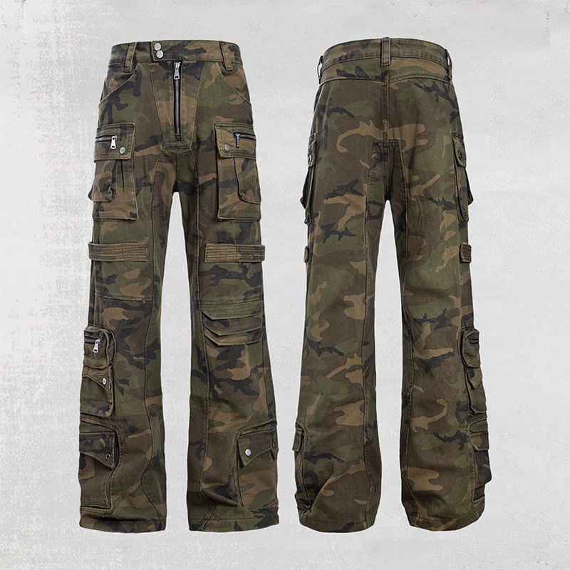 Catsstac Armor Camouflage Heavy Duty Cargo Pants Multi-Pocket Design Loose Straight Work Pants for Men Catsstac Armor Camouflage Heavy Duty Cargo Pants Multi-Pocket Design Loose Straight Work Pants for Men